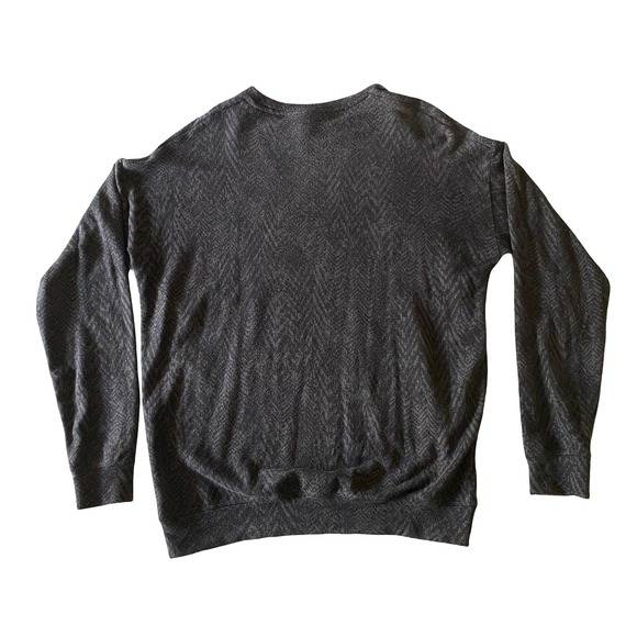 Athleta Women's XS Gray All-Over Print Crew Neck Long Sleeve Sweatshirt - Picture 2 of 6